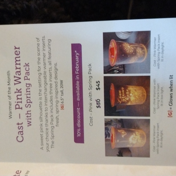 Cast Pink with Spring Pack Scentsy Warmer - Picture 8 of 8